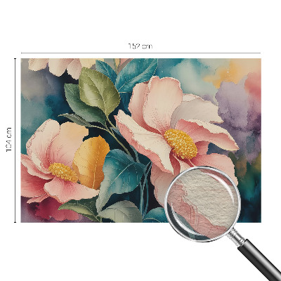 Fototapete fürs Wohnzimmer mit floralem Muster für ein elegantes Ambiente