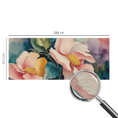 Fototapete fürs Wohnzimmer mit floralem Muster für ein elegantes Ambiente
