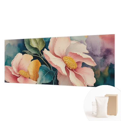 Fototapete fürs Wohnzimmer mit floralem Muster für ein elegantes Ambiente