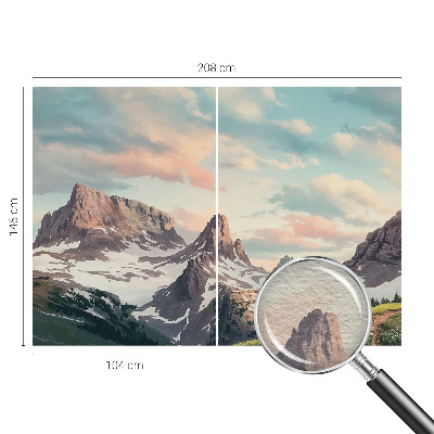 Vlies-Fototapete mit einem Bergpanorama
