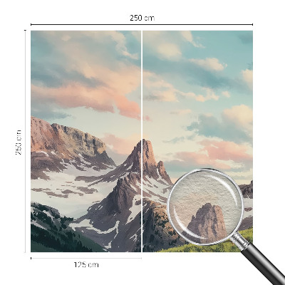 Vlies-Fototapete mit einem Bergpanorama