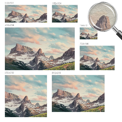 Vlies-Fototapete mit einem Bergpanorama