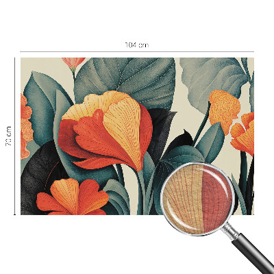 Vlies-Fototapete fürs Wohnzimmer mit bunten Blumen als Motiv