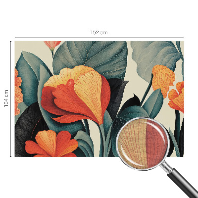 Vlies-Fototapete fürs Wohnzimmer mit bunten Blumen als Motiv
