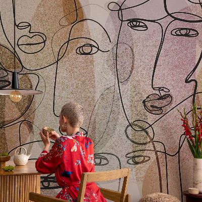 Bedruckte Vlies-Fototapete Lineare Flächen