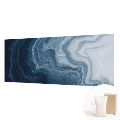 Vliestapete fürs Schlafzimmer mit blauem Wellendesign