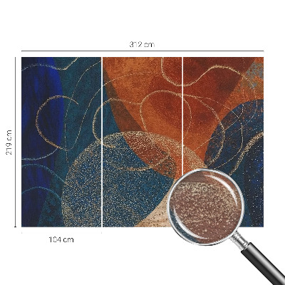 Dekorative Wand-Fototapete mit farbenfrohen Formen