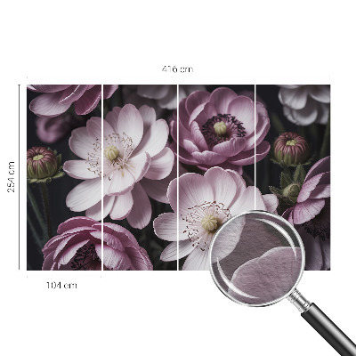 Wand-Fototapete mit floralem Motiv