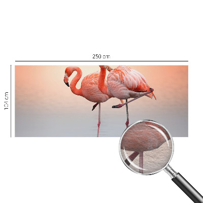 Bildtapete mit zartem Flamingo-Motiv