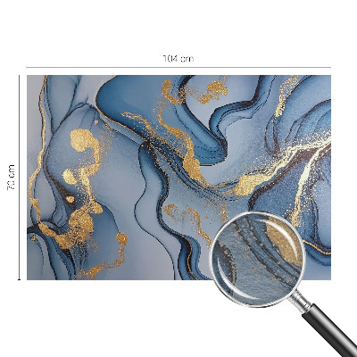 Fototapete fürs Schlafzimmer mit blauem Wellenmuster