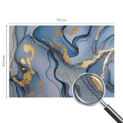Fototapete fürs Schlafzimmer mit blauem Wellenmuster