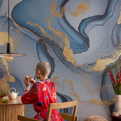 Fototapete fürs Schlafzimmer Blaue Wellen