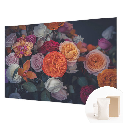 Fototapete aus Vlies mit buntem Blumenstrauß als Motiv