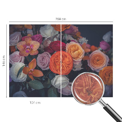 Fototapete aus Vlies mit buntem Blumenstrauß als Motiv