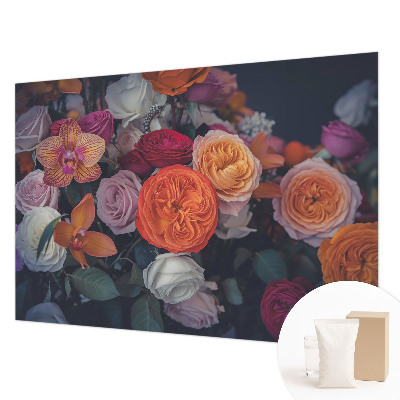 Fototapete aus Vlies mit buntem Blumenstrauß als Motiv