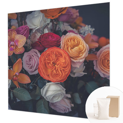Fototapete aus Vlies mit buntem Blumenstrauß als Motiv