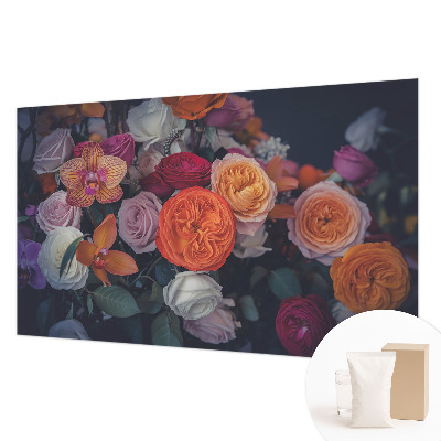 Fototapete aus Vlies mit buntem Blumenstrauß als Motiv