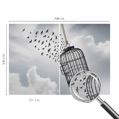Vlies-Fototapete nach Maß mit einem Motiv fliegender Vögel