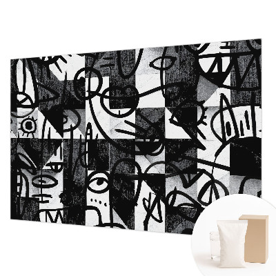 Vlies-Fototapete fürs Schlafzimmer mit Motiv 'Chaos zeichnen' für eine kreative Wanddekoration