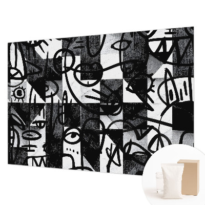 Vlies-Fototapete fürs Schlafzimmer mit Motiv 'Chaos zeichnen' für eine kreative Wanddekoration