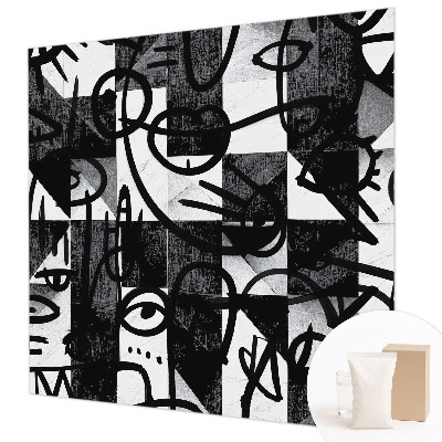 Vlies-Fototapete fürs Schlafzimmer mit Motiv 'Chaos zeichnen' für eine kreative Wanddekoration