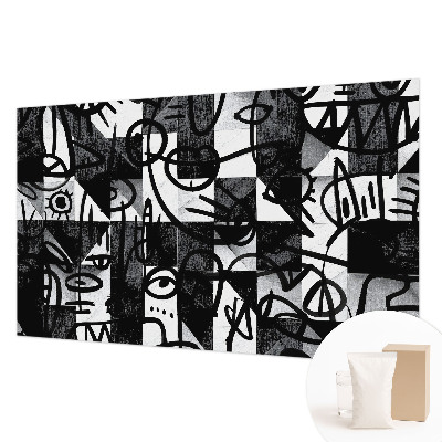 Vlies-Fototapete fürs Schlafzimmer mit Motiv 'Chaos zeichnen' für eine kreative Wanddekoration