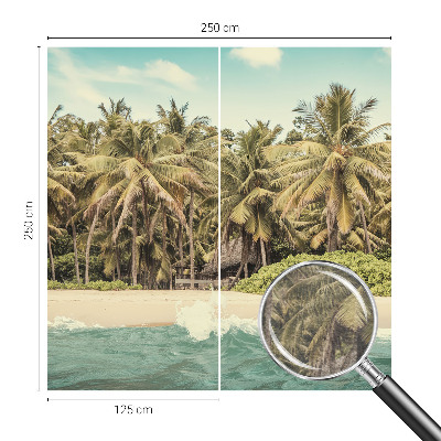 Wand-Fototapete mit tropischem Strandmotiv