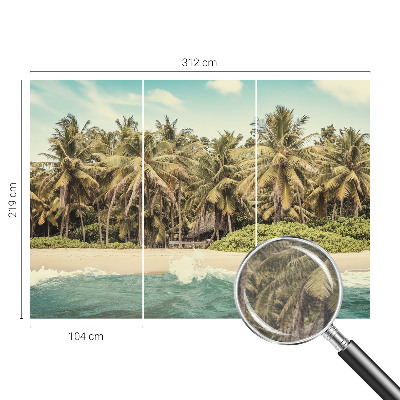 Wand-Fototapete mit tropischem Strandmotiv