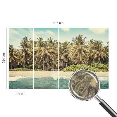 Wand-Fototapete mit tropischem Strandmotiv