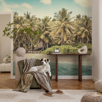 Wand-Fototapete mit tropischem Strandmotiv