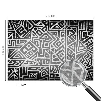 Fototapete fürs Wohnzimmer mit geometrischem Labyrinth-Motiv