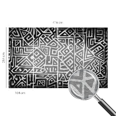 Fototapete fürs Wohnzimmer mit geometrischem Labyrinth-Motiv