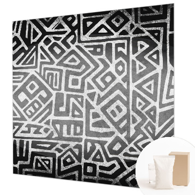Fototapete fürs Wohnzimmer mit geometrischem Labyrinth-Motiv