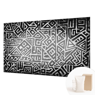 Fototapete fürs Wohnzimmer mit geometrischem Labyrinth-Motiv
