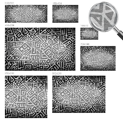 Fototapete fürs Wohnzimmer mit geometrischem Labyrinth-Motiv