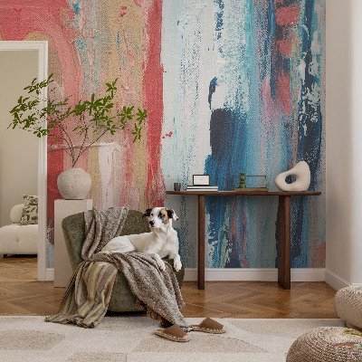 Fototapete fürs Schlafzimmer mit farbenfrohen abstrakten Motiven