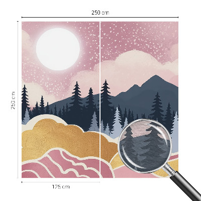 Fototapete aus Vlies mit Motiv eines rosa Sonnenuntergangs