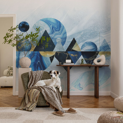 Dekorative Wand-Fototapete mit kosmischem Motiv für ein elegantes Raumambiente