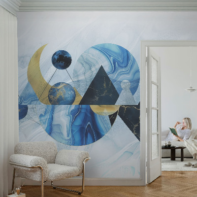 Dekorative Wand-Fototapete mit kosmischem Motiv für ein elegantes Raumambiente
