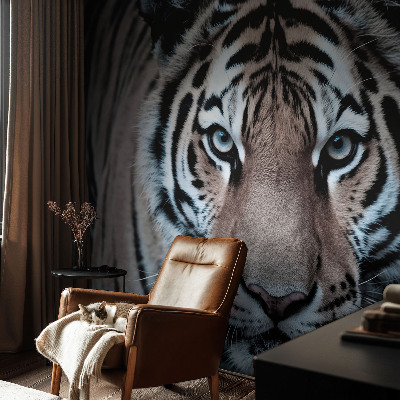 Motivtapete aus Vlies mit Tigerporträt