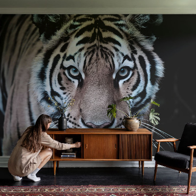 Motivtapete aus Vlies mit Tigerporträt