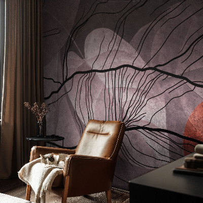Fototapete fürs Wohnzimmer z einem energetischen abstrakten Motiv