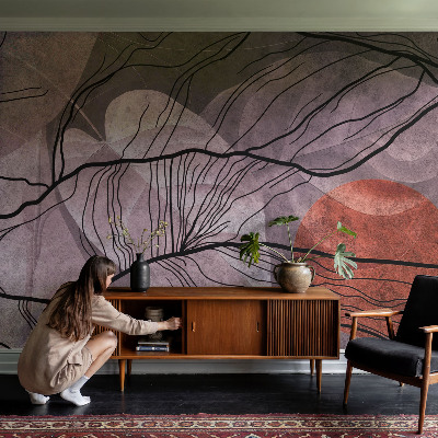 Fototapete fürs Wohnzimmer z einem energetischen abstrakten Motiv