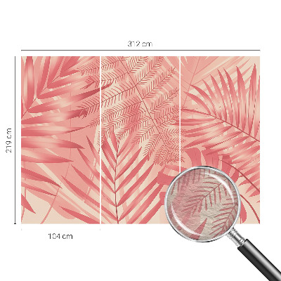 Vlies-Fototapete fürs Wohnzimmer mit Tropenblättern als Motiv