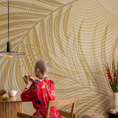 Vlies-Fototapete fürs Kinderzimmer mit tropischem Motiv in sanften Farben