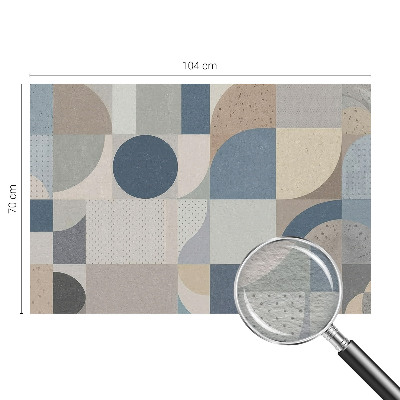 Moderne Vlies-Fototapete mit geometrischem Mosaikmotiv