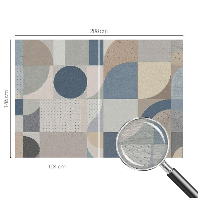 Moderne Vlies-Fototapete mit geometrischem Mosaikmotiv