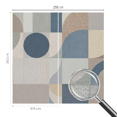 Moderne Vlies-Fototapete mit geometrischem Mosaikmotiv