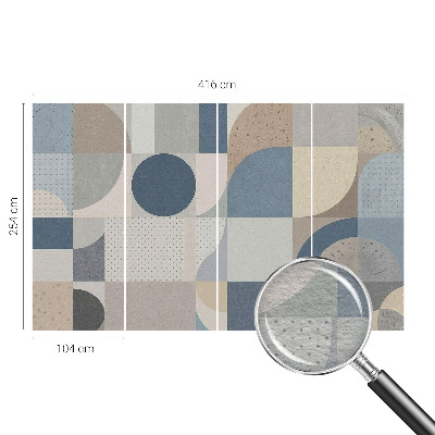 Moderne Vlies-Fototapete mit geometrischem Mosaikmotiv