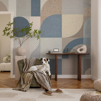 Moderne Vlies-Fototapete mit geometrischem Mosaikmotiv